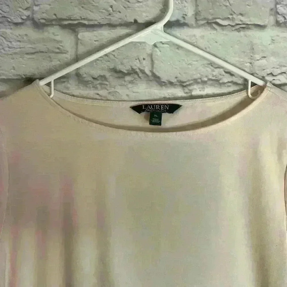 Lauren Ralph Lauren basic T shirt round neck pale pink SIZE XL - Picture 2 of 9